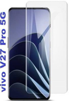 aplexx Edge To Edge Tempered Glass for Vivo V27 PRO 5G , Vivo V27 5G|6.78INCH|Primium Quality Curved UV Glass(Pack of 2)