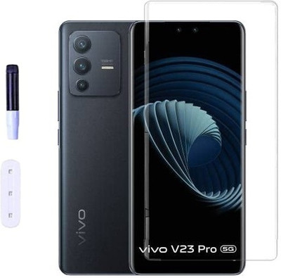 Mersal Edge To Edge Tempered Glass for Vivo V23 Pro 5G, UV Curved Screen Protector with Easy Installation Kit(Pack of 1)