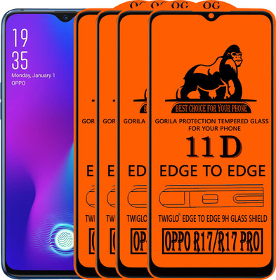 TWIGLO Edge To Edge Tempered Glass for OPPO R17 PRO(Pack of 4)