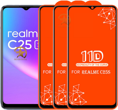 HQ Protection Edge To Edge Tempered Glass for REALME C25S(Pack of 3)