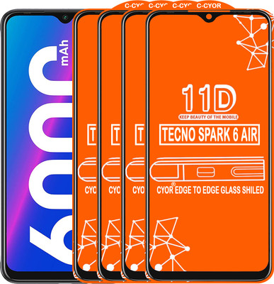 CYOR Edge To Edge Tempered Glass for TECNO SPARK 6 AIR(Pack of 4)