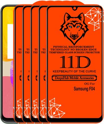 CRodible Edge To Edge Tempered Glass for Samsung Galaxy F04(Pack of 5)