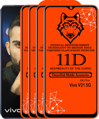 CRodible Edge To Edge Tempered Glass for Vivo V21 5G(Pack of 4)