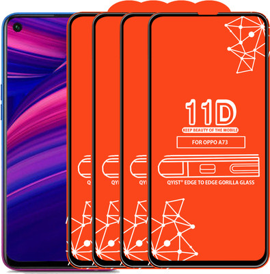 Qyist Edge To Edge Tempered Glass for Oppo A73(Pack of 4)