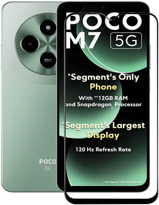 FwellT Edge To Edge Tempered Glass for Poco M7 5G(Pack of 1)