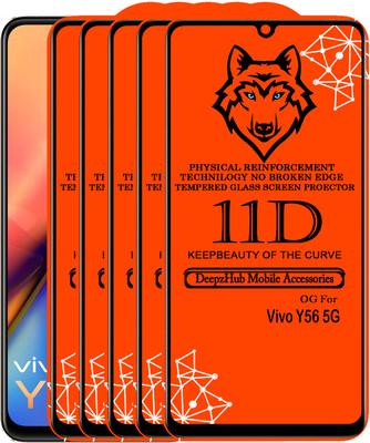 CRodible Edge To Edge Tempered Glass for Vivo Y56 5G(Pack of 5)