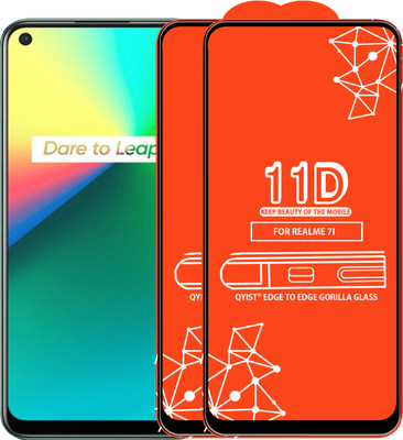 Qyist Edge To Edge Tempered Glass for Realme 7I(Pack of 2)