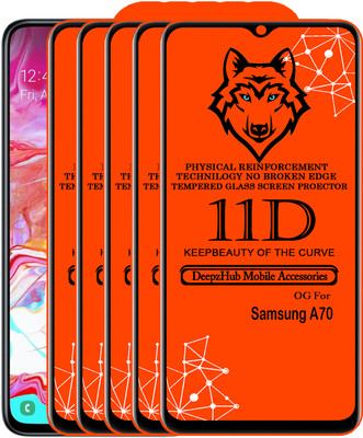 CRodible Edge To Edge Tempered Glass for Samsung Galaxy A70(Pack of 5)