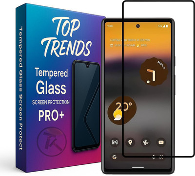 TopTrends Edge To Edge Tempered Glass for Google Pixel 6A, (6.1 Inch), with Easy Self Installation Kit(Pack of 1)
