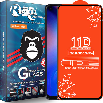 Roxel Edge To Edge Tempered Glass for Tecno Spark 6(Pack of 1)