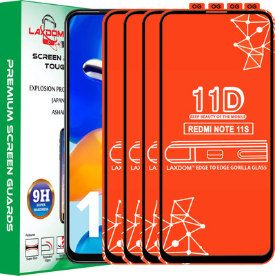 Laxdom Edge To Edge Tempered Glass for REDMI NOTE 11S(Pack of 4)