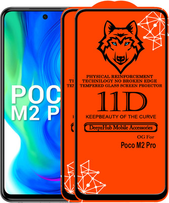 CRodible Edge To Edge Tempered Glass for POCO M2 Pro(Pack of 2)
