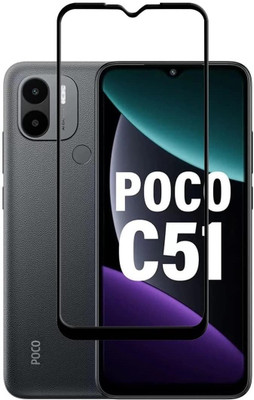 VISHRN CASES Edge To Edge Tempered Glass for POCO C55(Pack of 1)