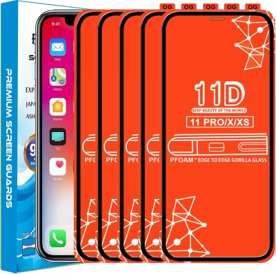 PFOAM Edge To Edge Tempered Glass for Apple iPhone XS(Pack of 5)