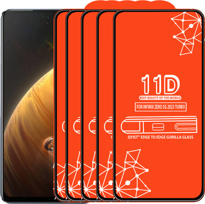 Qyist Edge To Edge Tempered Glass for Infinix Zero 5G 2023 Turbo(Pack of 5)