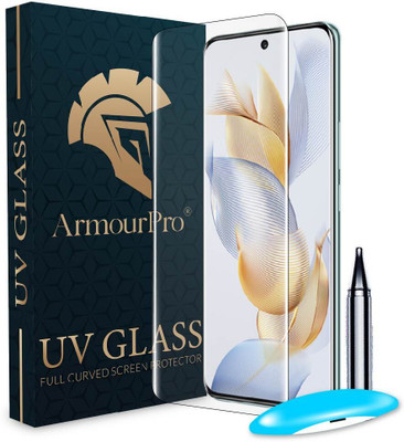 ArmourPro Edge To Edge Tempered Glass for Honor 90, UV Curved Screen Protector with Easy Installation Kit(Pack of 1)