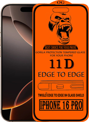 TWIGLO Edge To Edge Tempered Glass for IPHONE 16 PRO(Pack of 1)