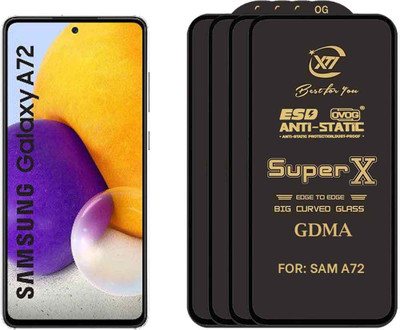 GDMA Edge To Edge Tempered Glass for SAMSUNG A 72(Pack of 4)