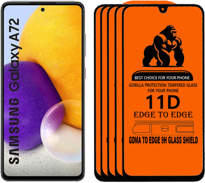 GDMA Edge To Edge Tempered Glass for SAMSUNG A72(Pack of 5)