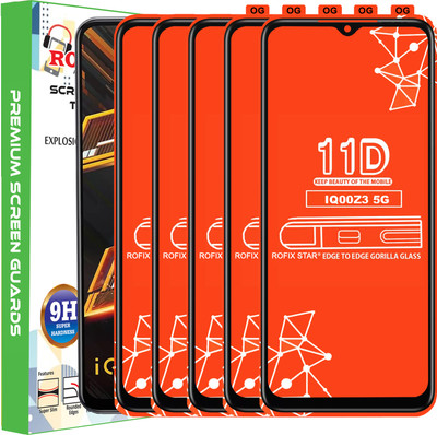 Rofix star Edge To Edge Tempered Glass for IQ00 Z3 5G(Pack of 5)