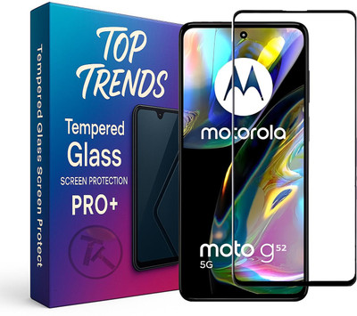 TopTrends Edge To Edge Tempered Glass for MOTO G52 / Motorola G52, 5G with Easy Self Installation Kit(Pack of 1)