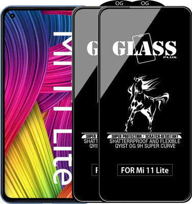 Qyist Edge To Edge Tempered Glass for MI 11 LITE(Pack of 2)