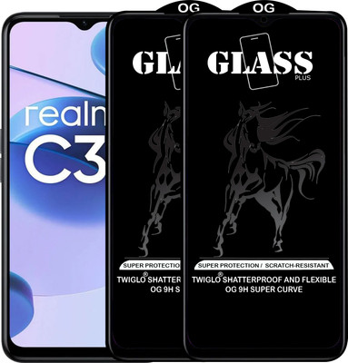 TWIGLO Edge To Edge Tempered Glass for REALME C35(Pack of 2)