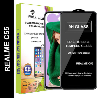 PFOAM Edge To Edge Tempered Glass for REALME C55(Pack of 1)
