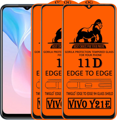11D Edge To Edge Tempered Glass for VIVO Y21E(Pack of 2)