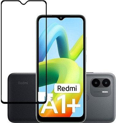 NIMMIKA ENTERPRISES Edge To Edge Tempered Glass for Mi Redmi A1 Plus(Comprehensive protection | High-quality material | Multi-layered coating | Clear and smooth surface | Thin and lightweight | Easy to install)(Pack of 1)