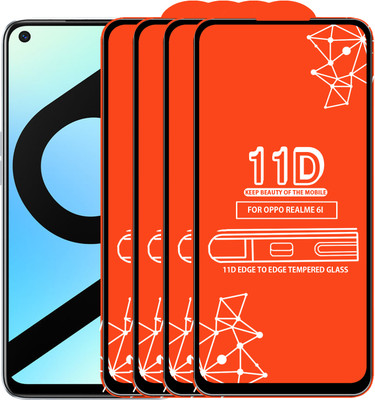 Roxel Edge To Edge Tempered Glass for Realme 6I(Pack of 4)