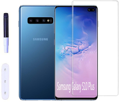Mersal Edge To Edge Tempered Glass for Samsung Galaxy S10 Plus, UV Curved Screen Protector with Easy Installation Kit(Pack of 1)