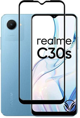 royal eshop 15 Edge To Edge Tempered Glass for Realme C30s(Pack of 1)