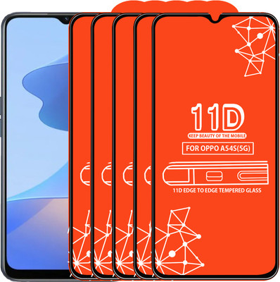 Qyist Edge To Edge Tempered Glass for Oppo A54S(5G)(Pack of 5)