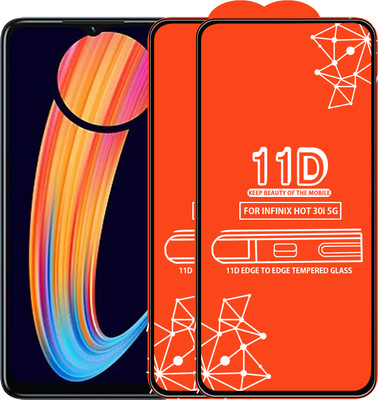 Qyist Edge To Edge Tempered Glass for Infinix Hot 30I(Pack of 2)