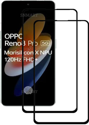 SNMART Edge To Edge Tempered Glass for OPPO Reno8 Pro 5G(Pack of 2)