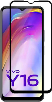 EITANSHA CREATION Edge To Edge Tempered Glass for Vivo Y16(Pack of 1)