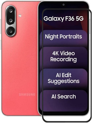 DSCASE Edge To Edge Tempered Glass for Samsung Galaxy F36 5G(Pack of 1)