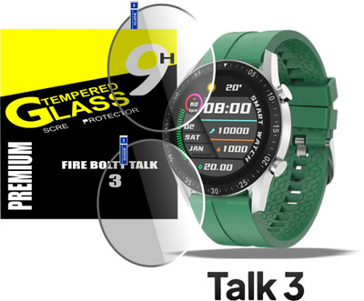 Olonga Edge To Edge Tempered Glass for FIRE BOLTT TALK 3 SMART WATCH 1.28 INCH CALLING BLUETOOTH(Pack of 2)