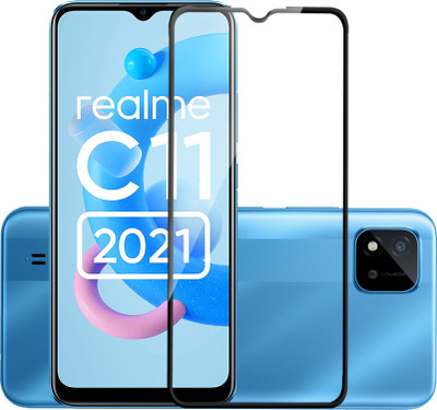 HUPSHY Edge To Edge Tempered Glass for realme C11 2021(Pack of 1)
