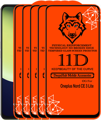 DeepzHub Edge To Edge Tempered Glass for OnePlus Nord CE 3 Lite(Pack of 5)