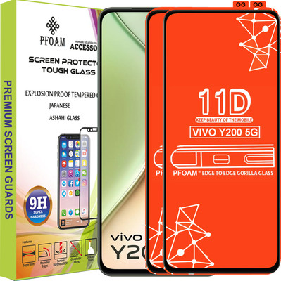 PFOAM Edge To Edge Tempered Glass for VIVO Y200 5G(Pack of 2)