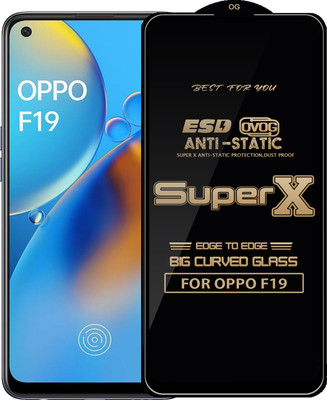 Qyist Edge To Edge Tempered Glass for OPPO F19(Pack of 1)