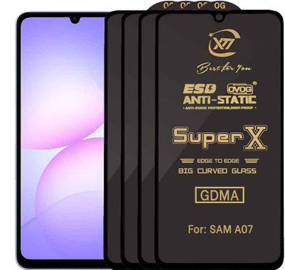 GDMA Edge To Edge Tempered Glass for SAMSUNG A07(Pack of 4)