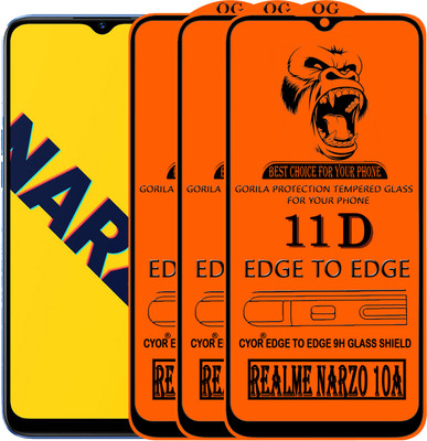CYOR Edge To Edge Tempered Glass for REALME NARZO 10A(Pack of 3)
