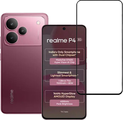KARTRAY Edge To Edge Tempered Glass for Realme P4 5G(Pack of 1)