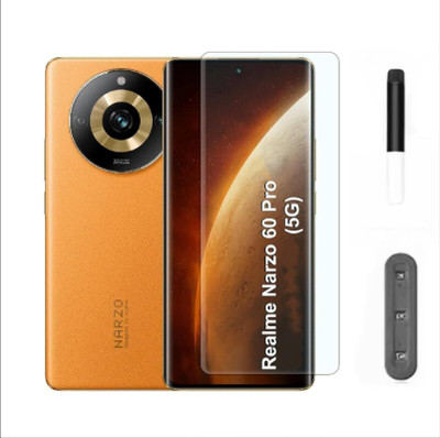 FLEXII Edge To Edge Tempered Glass for Premium Edge-to-Edge Screen Protector for Realme 11 Pro / 11 Pro Plus / 12 Pro / 12 Pro Plus / Narzo 60 Pro (5G) – Full HD Quality UV Tempered Glass Edge to Edge Screen Coverage with Easy Installation Kit(Pack of 1)