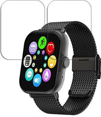 SOMTONE Edge To Edge Tempered Glass for PTron Pulsefit P61+ 1.85 inch SMARTWATCH SCREEN GUARD(Pack of 2)