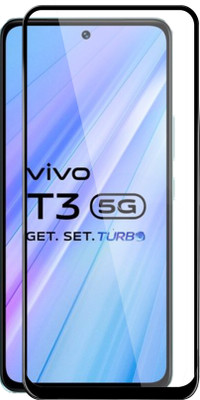 GLOBAL NOMAD Edge To Edge Tempered Glass for Vivo T3 5G(Pack of 1)