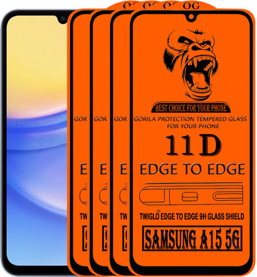 TWIGLO Edge To Edge Tempered Glass for SAMSUNG A15 5G(Pack of 4)